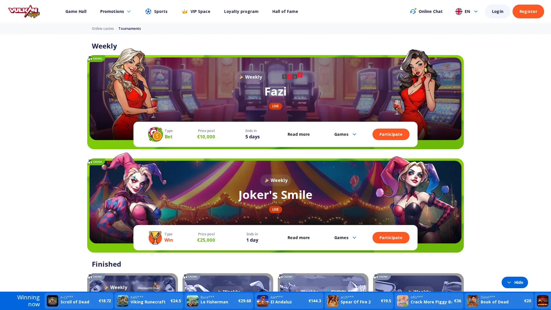 tournaments pc